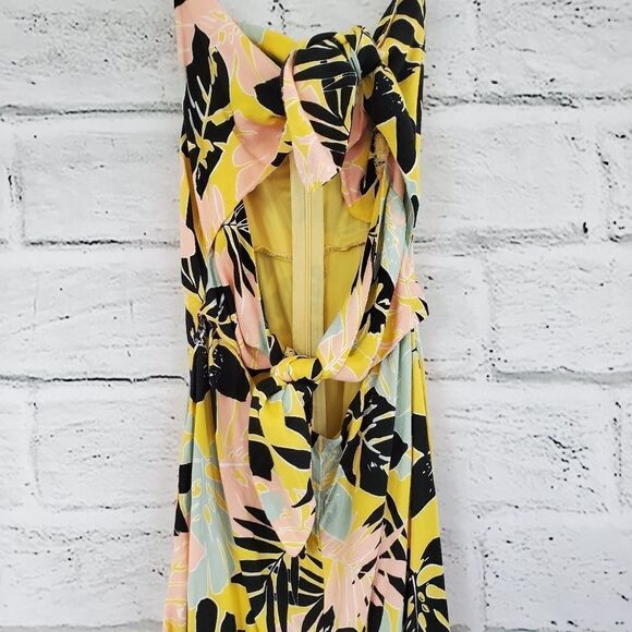 Lush tie front patterned romper hawaiian - Picture 2 of 8